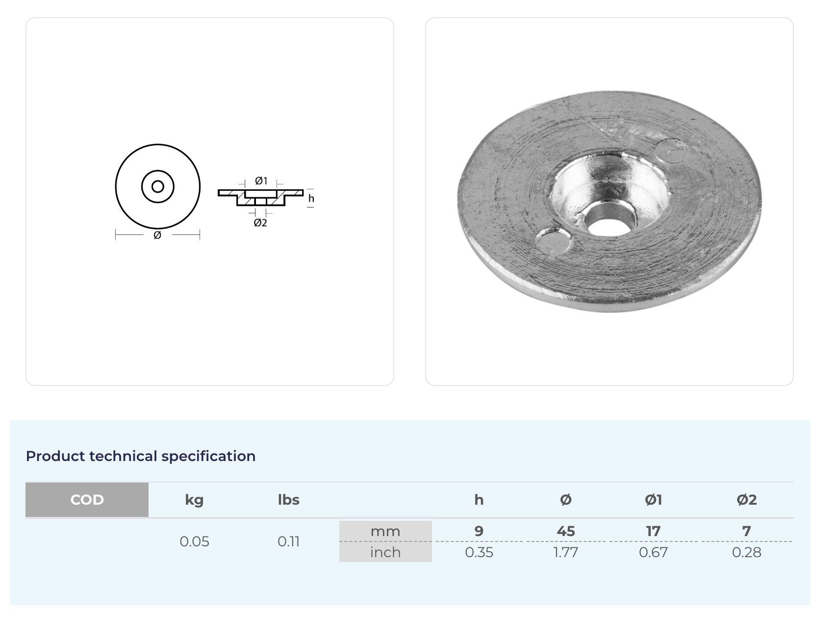 Anod Tohatsu 40-140hk
