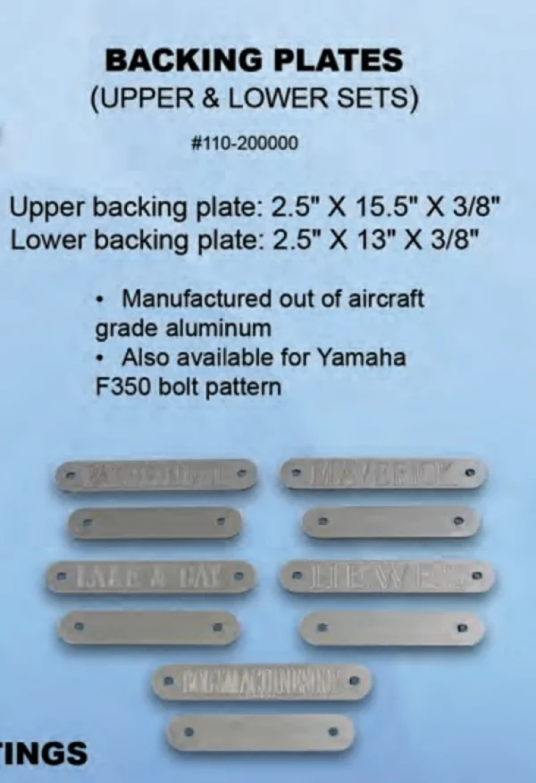 Bob´s Machine Transom backing plates, 2st (en lång och en kort) - Bild 2