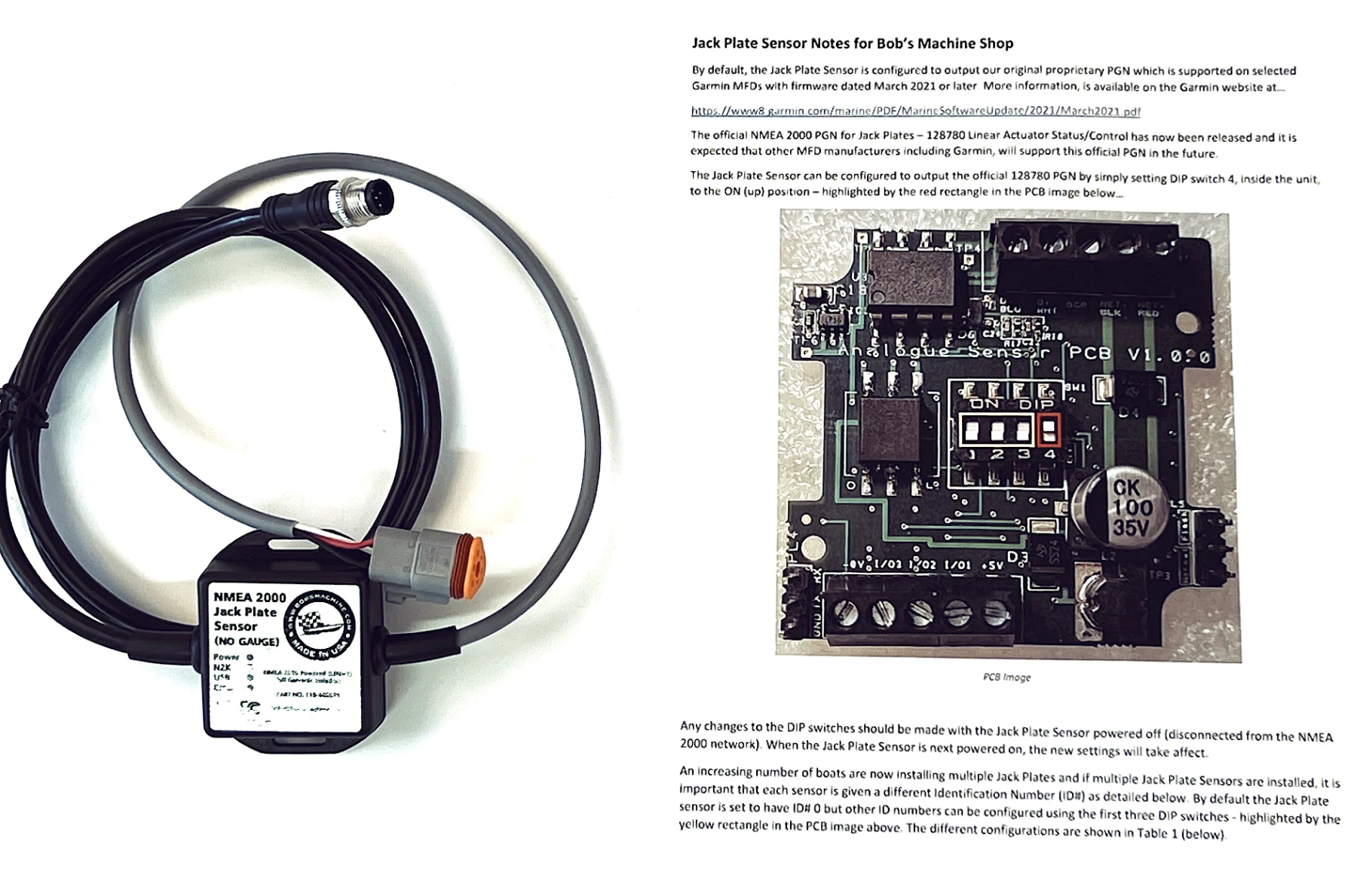 Bob’s Machine NMEA connector, För användning utan instrument