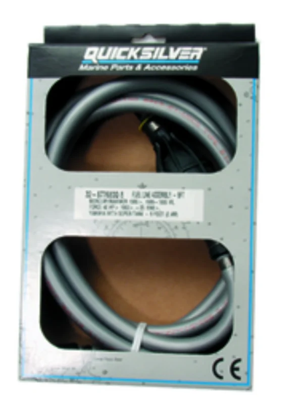 Komplett bränsleslang med blåsa och anslutning till Mercury, 2,44m - Bild 2