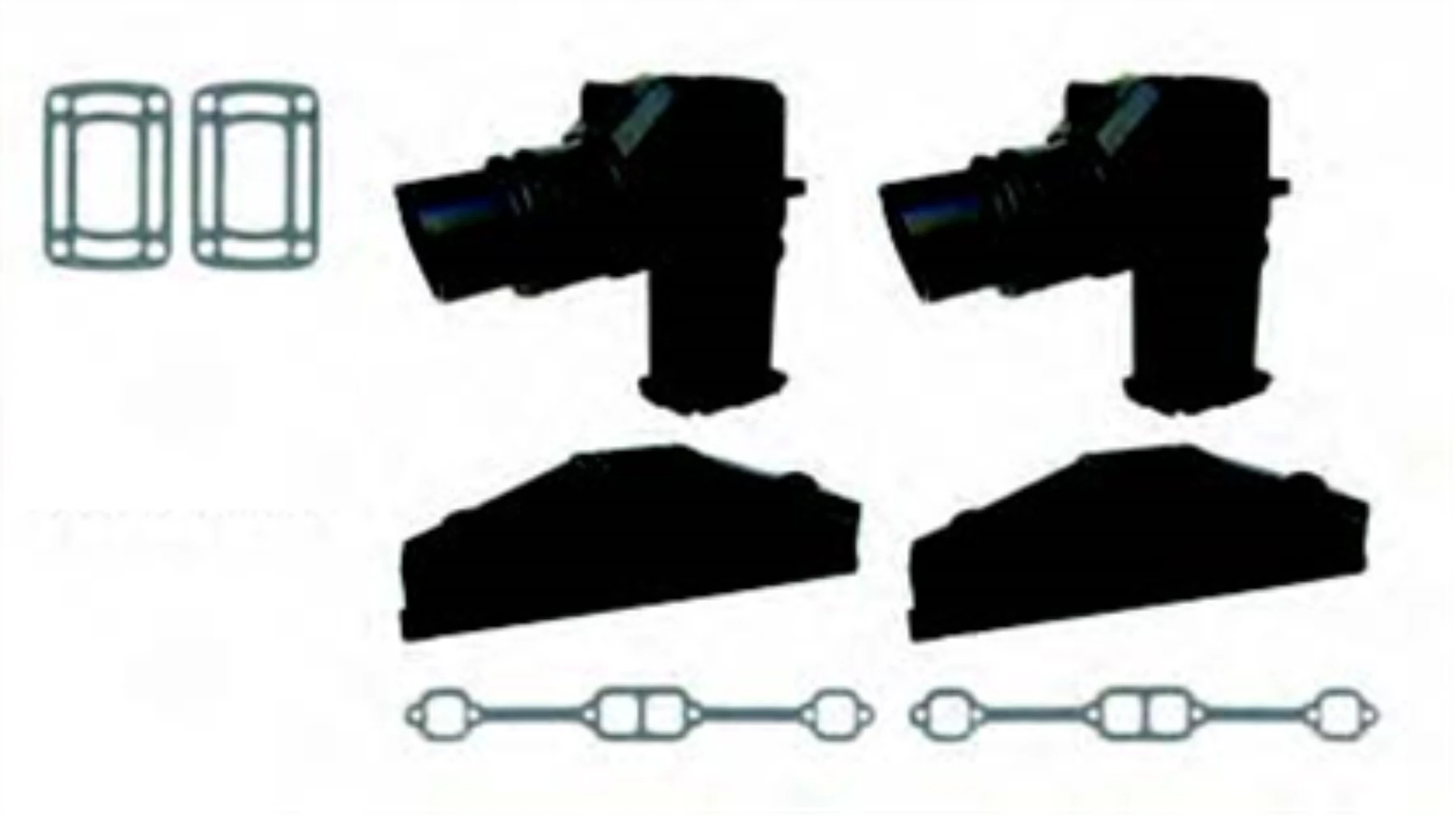 Avgaskit Volvo/OMC V8 höga knän 1994->