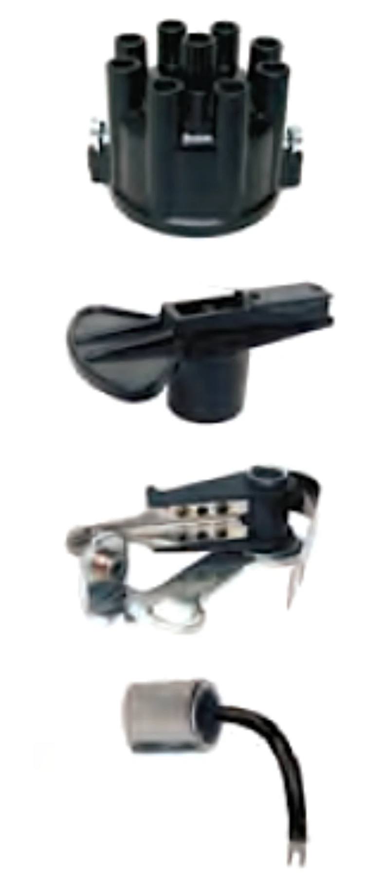 Utgått Använd 300-03079 Fördelarlock, rotor, brytarspetsar och kondensator.