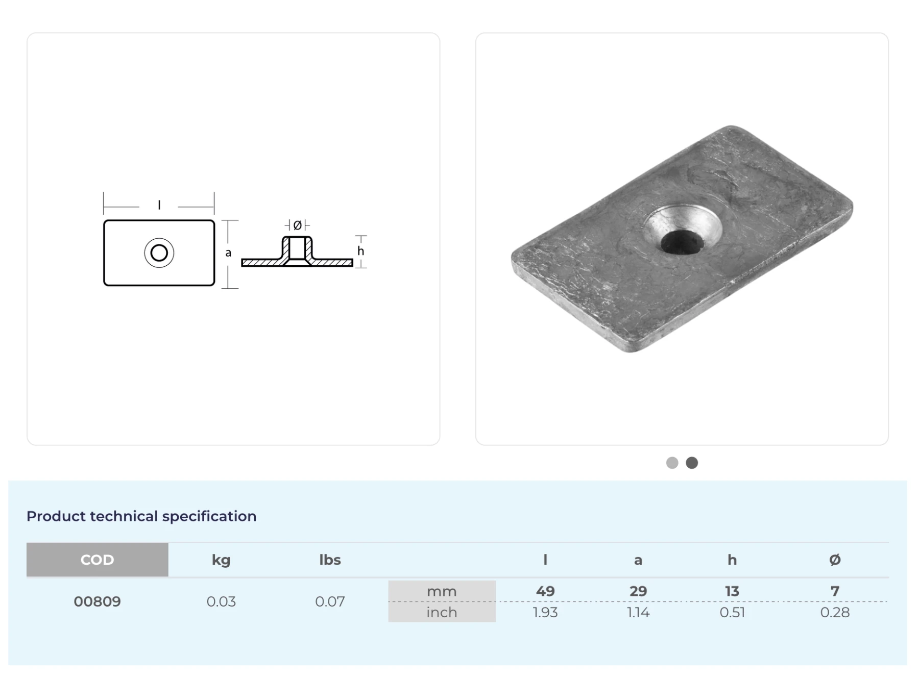 Anod Mercury 4,5-9hk i zink