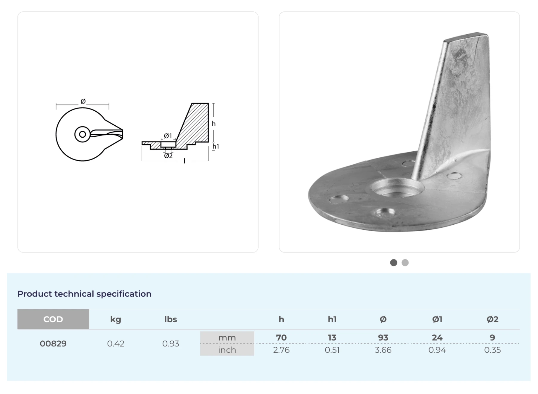 Anod Mercury 25-50hk i zink