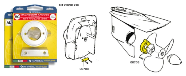 Volvo anodkit 290 Duo Prop, Magnesium - Bild 2
