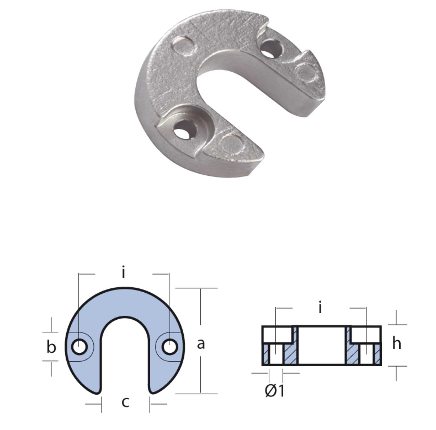 Anod Mercruiser Alpha One gen 2 i aluminium