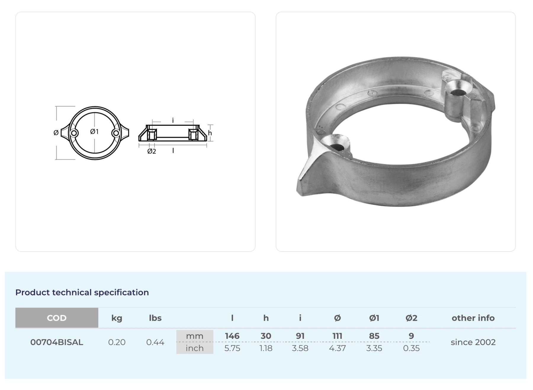 Anod Volvo 280/290DP