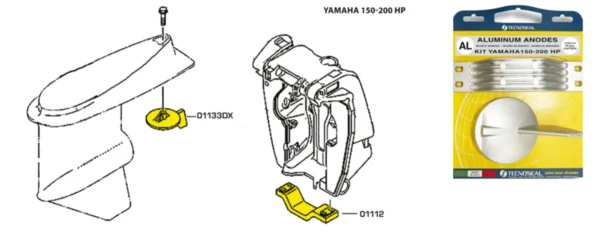 Anodkit för Yamaha 150-200 hk - Bild 2