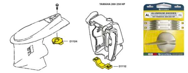 Anodkit för Yamaha 200-250 hk - Bild 2