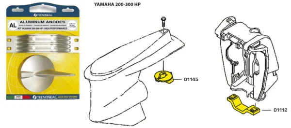Anodkit för Yamaha 200-300 hk High Performance - Bild 2