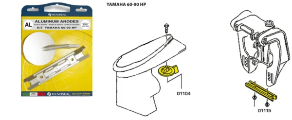 Anodkit för Yamaha 60-90 hk - Bild 2