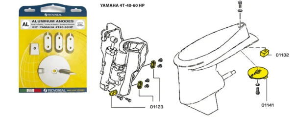 Anodkit för Yamaha 40-60 hk 4-takt - Bild 2