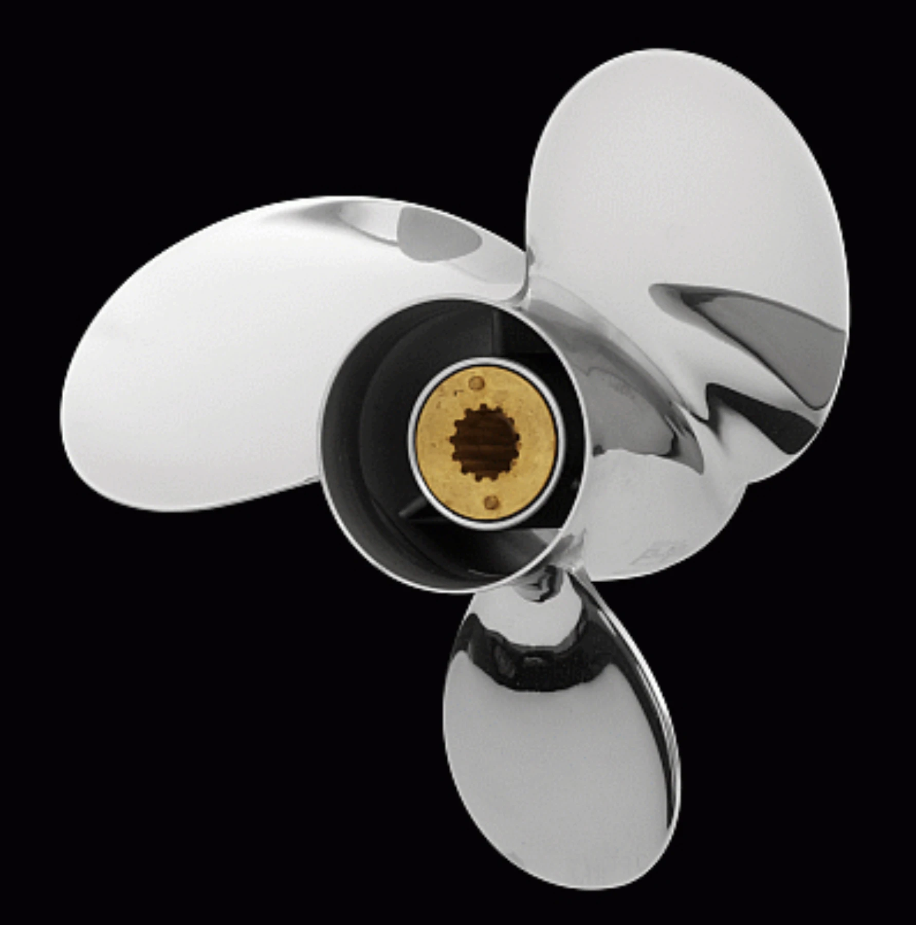 3-bl Rostfri båtpropeller stigning 14 tum