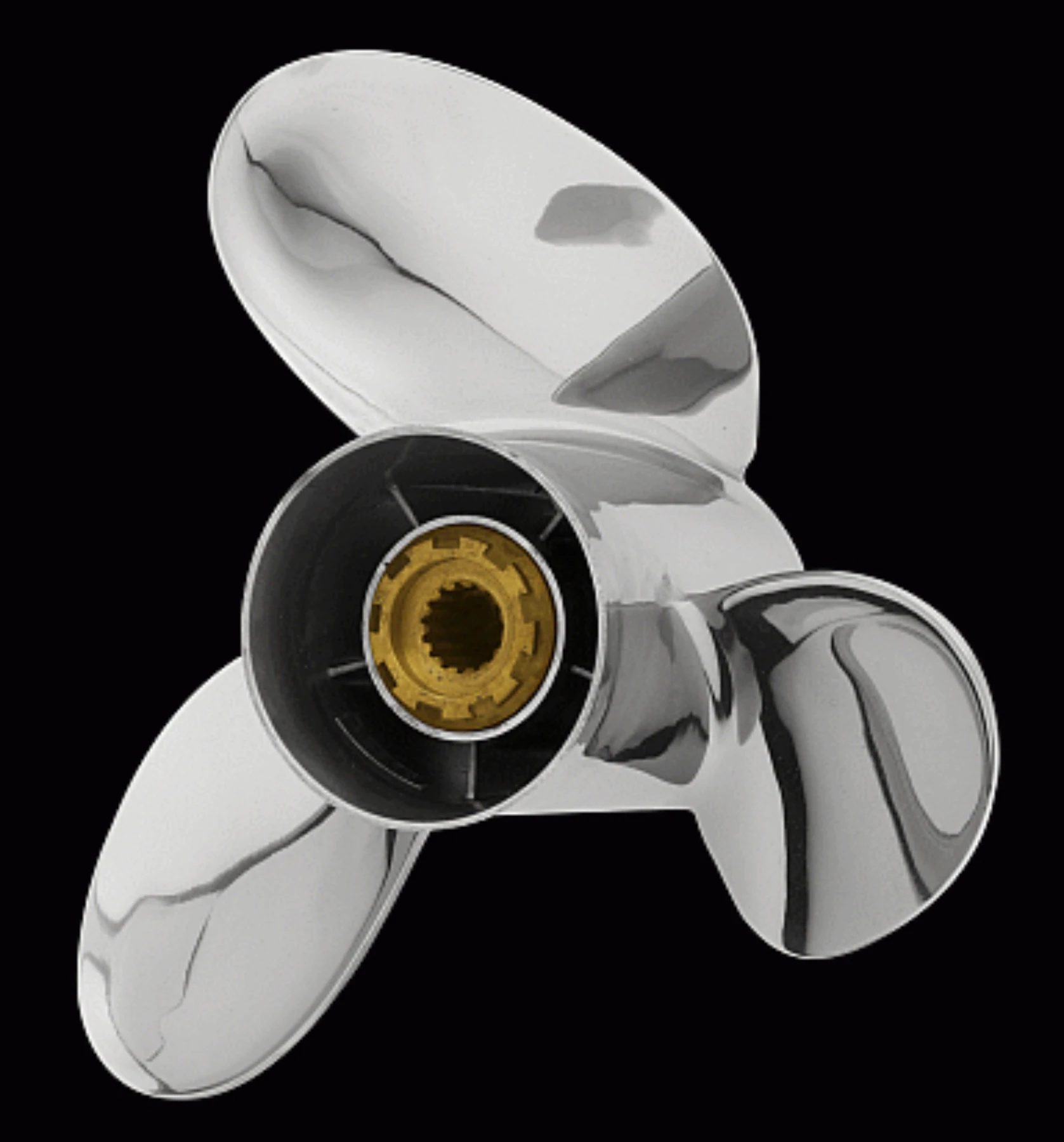 3-bl rostfri båtpropeller stigning 15 tum