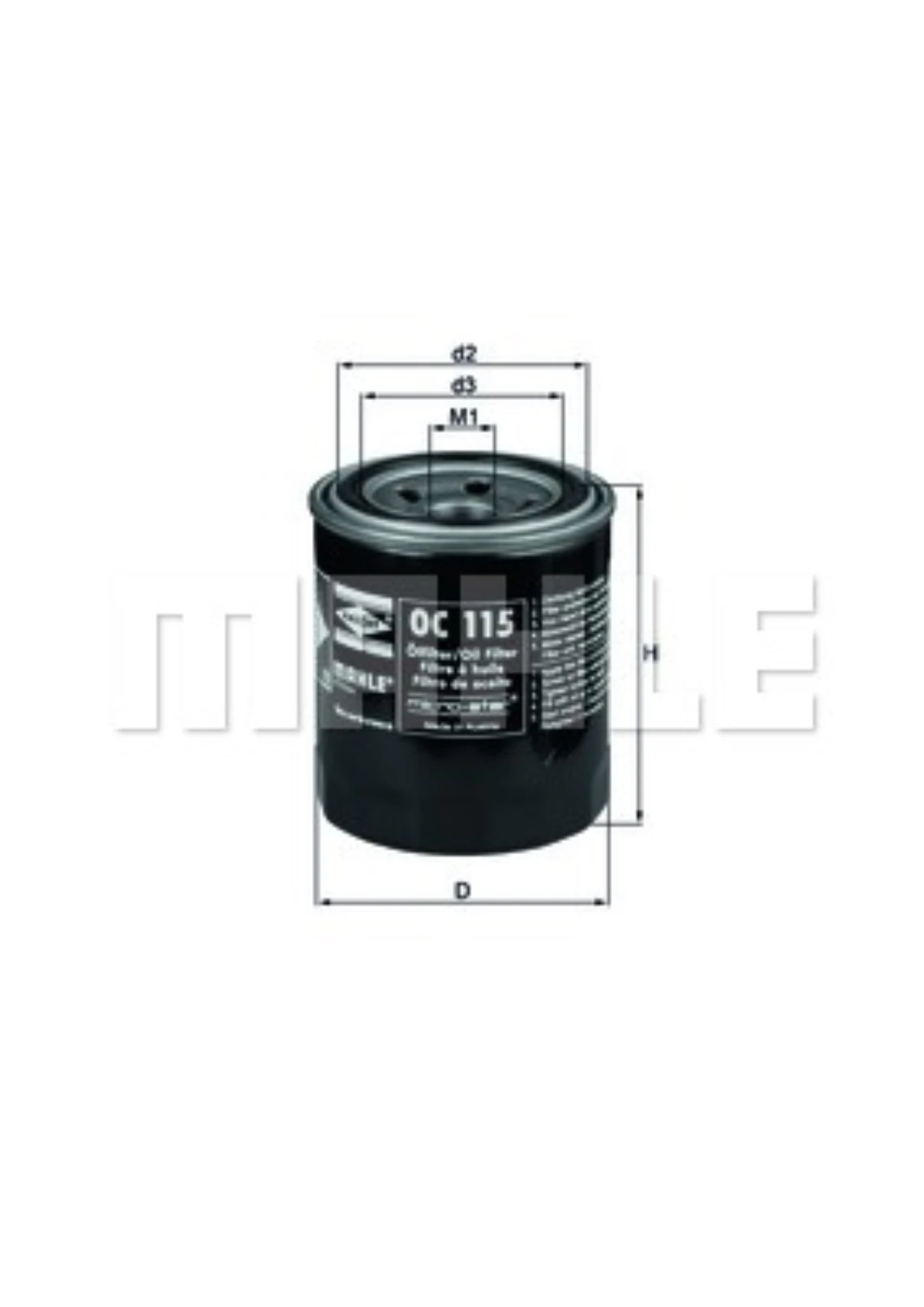 Oljefilter Yanmar, 124593-35100