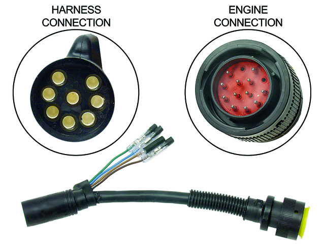 Styrkabel, 21 fot, 6,40 meter, max 55 hk.