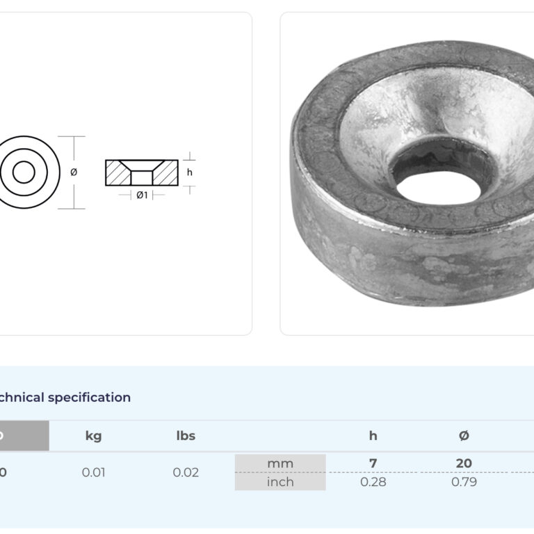 Anod Tohatsu 2,5-9,8hk / 25-70hk