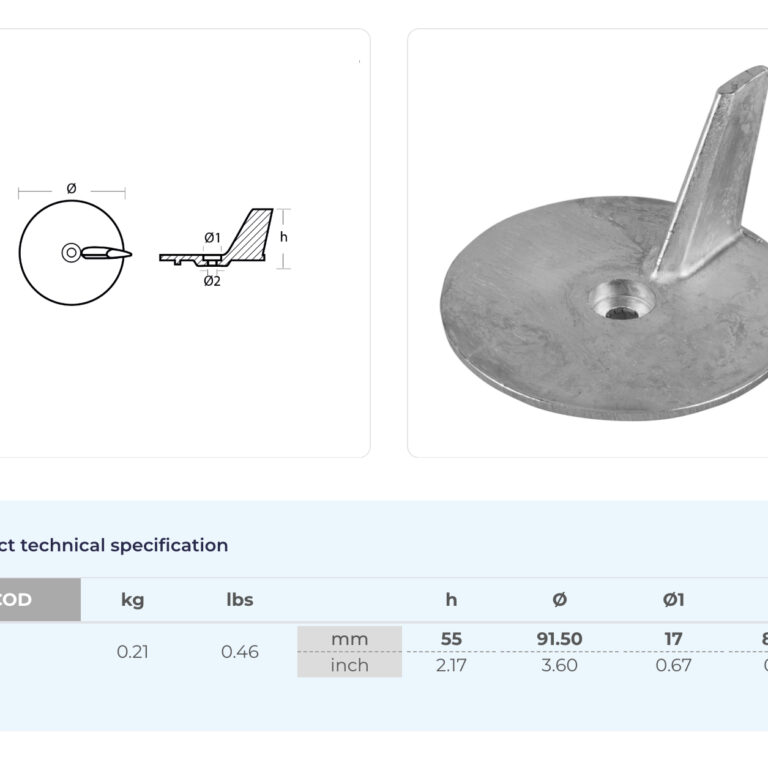Magnesiumanod Yamaha 20-50hk