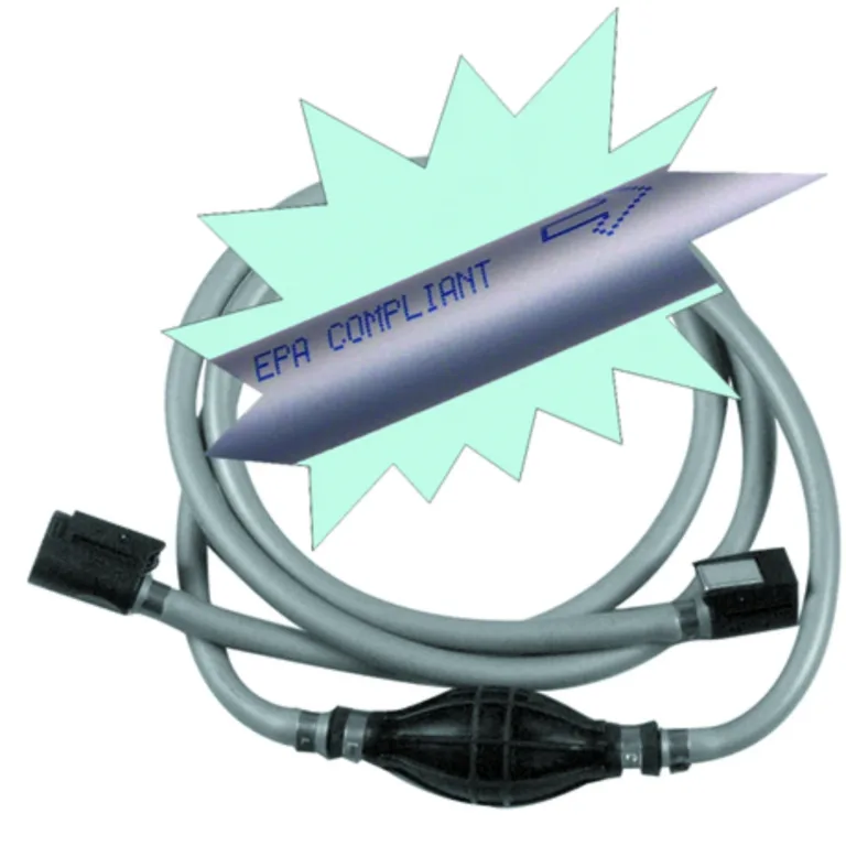 Komplett bränsleslang med blåsa och anslutning till Mercury, 2,44m