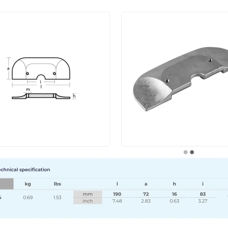 Anod Mercruiser Alpha One gen 2 i zink