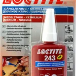 Loctite gänglåsning 243. Medel.