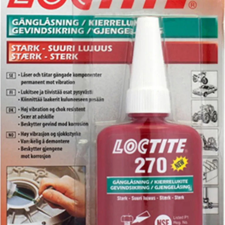 Loctite 270 gänglåsning stark.